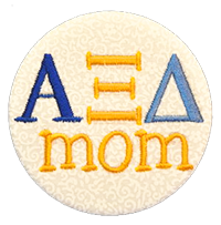 Alpha Xi Delta - White Scroll Mom
