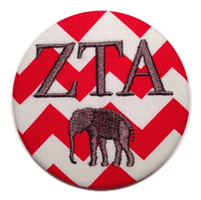 Crimson & White Tide - Red Chevron Elephant