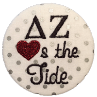 Crimson & White Tide - Metallic Silver Polka Dot