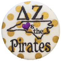 Purple & Gold Pirates - Gold Polka Dot