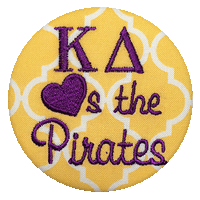 Purple & Gold Pirates - Yellow Quatrefoil