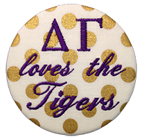 Purple & Gold Tigers- Metallic Polka Dot