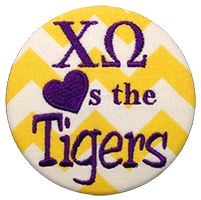 Purple & Gold Tigers - Yellow Chevron