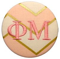 Phi Mu - Pink & Gold Chevron