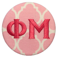 Phi Mu - Pink Quatrefoil