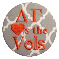 Orange & White Vols - Grey Quatrefoil