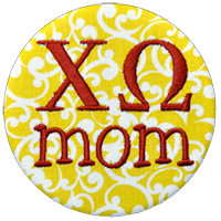 Chi Omega - Yellow Scroll Mom