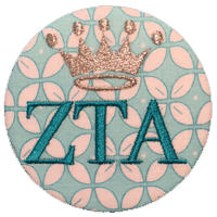 Zeta Tau Alpha - Teal Pattern