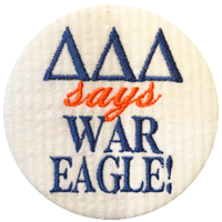 Orange & Navy Tigers - White Seersucker WAR EAGLE