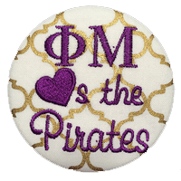 Purple & Gold Pirates - Gold Quatrefoil