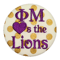 Purple & Gold Lions - Metallic Gold Dot