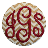 Monogrammed Button - Metallic